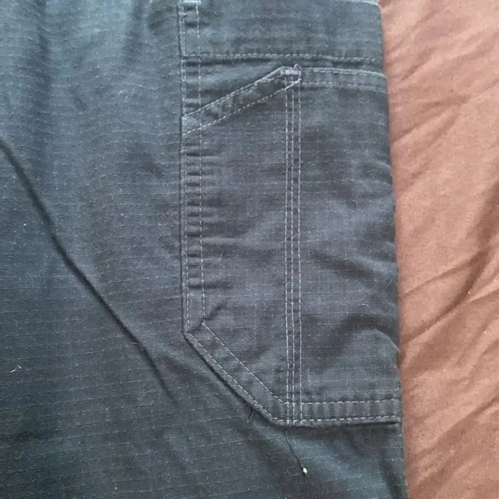 EUC Carhartt Mens Drawstring Cargo Navy Blue Pants